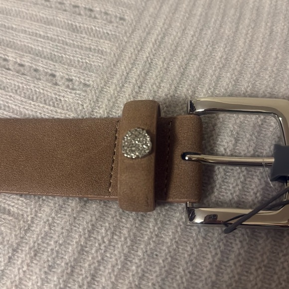 Vince Camuto light brown belt with silver hardware - Picture 7 of 8